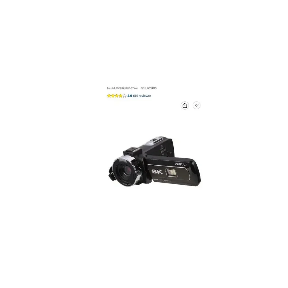 Vivitar 8K Camcorder Record Events 64MP 3 Touchscreen WiFi 18x Zoom Night Vision